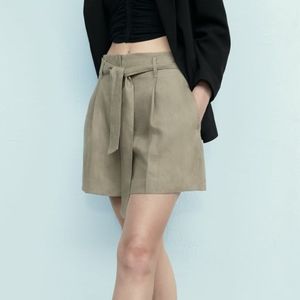 🔥NWT ZARA LINEN PAPERBAG SHORTS🔥